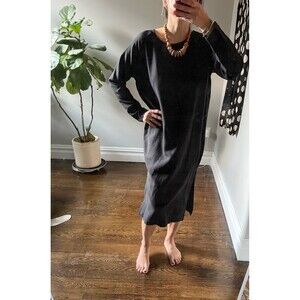 Priory Iku Cocoon Dress Black Modal S/M Handmade Canada Garmentory Minimalist